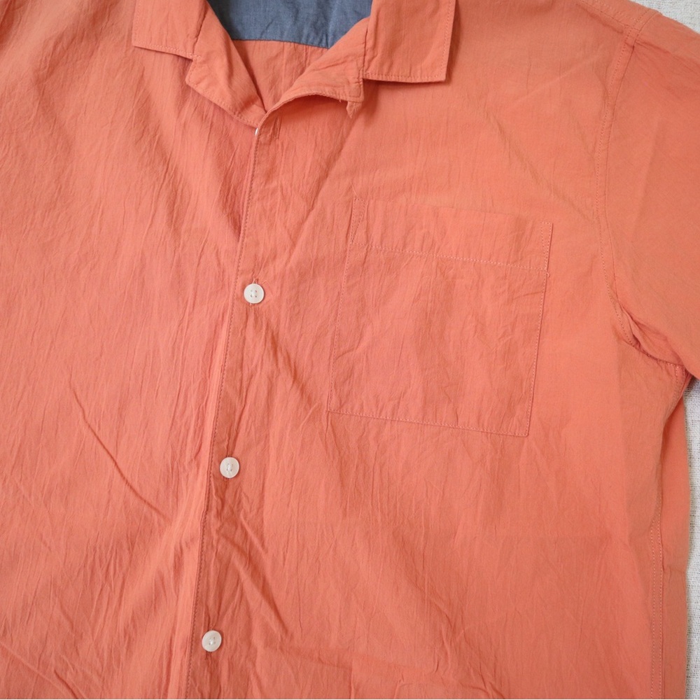 Sun + Stone Orange Button Down Shirt - image 4